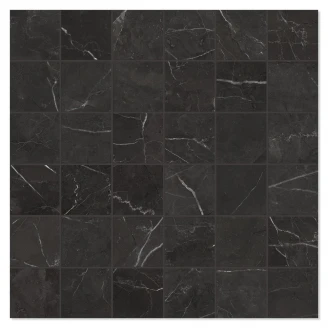 Marmor Mosaik Klinker Venatto Svart Polerad 30x30 (5x5) cm